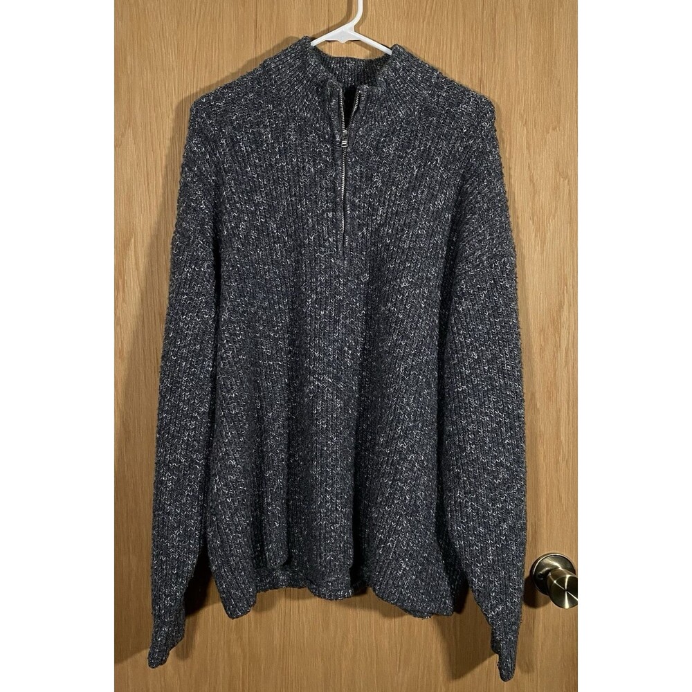 Abercrombie & Fitch Men’s XL Tall 1/4 Zip Mock Neck Sweater Grandpa Oversized